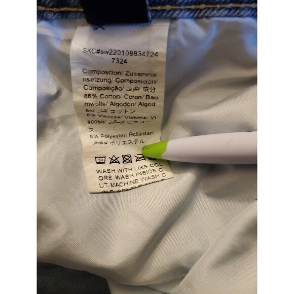 Shein Size LG Light Wash Cotton Blend Cargo Blue Jeans Multiple Pockets - Picture 10 of 11